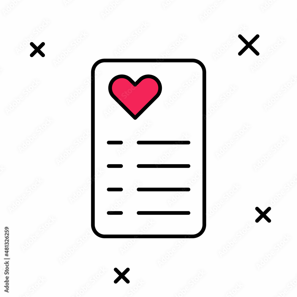 Filled outline Shopping list icon isolated on white background. Vector Filled outline Shopping list icon isolated on white background. Vector