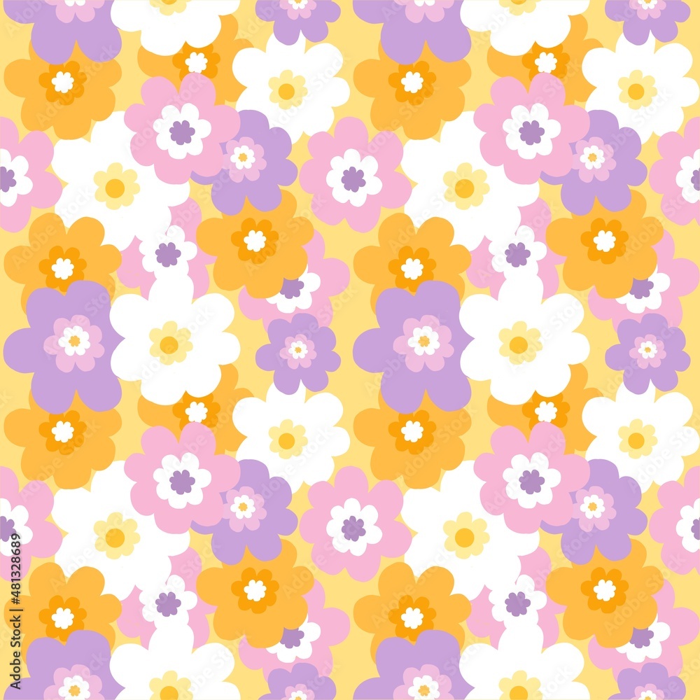 seamless background with flowers seamless background with flowers