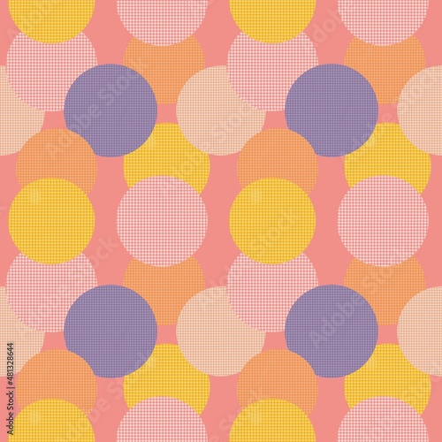 seamless background with circles © Kanchanaporn