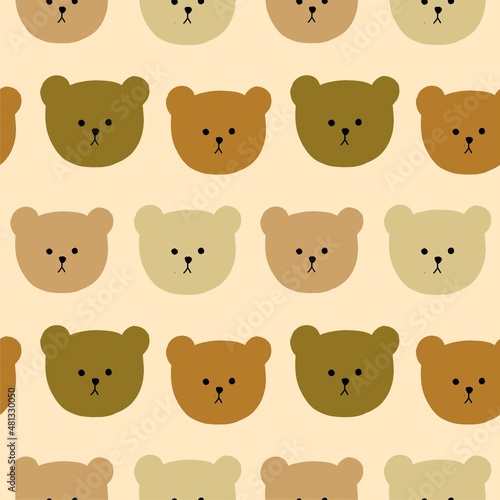 seamless pattern with bears.