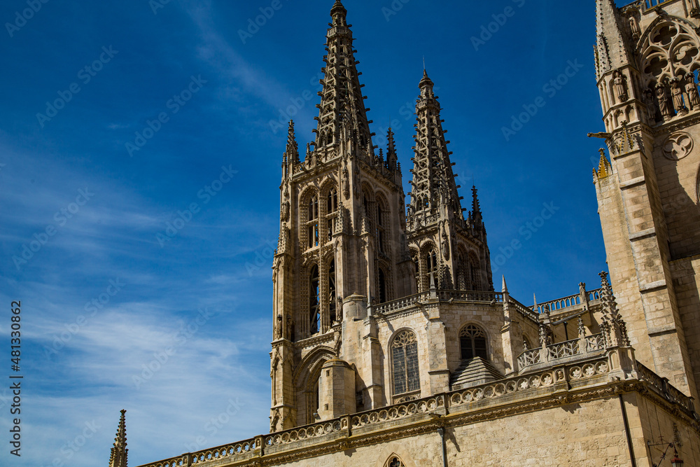 Fachada de iglesia, Catedral de Burgos, España