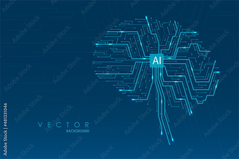 Abstract circuit board of the human brain Abstract circuit board of the human brain