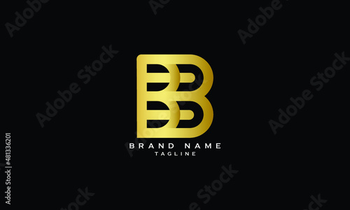 Fotografie, Obraz EBB, BEB, Abstract initial monogram letter alphabet logo design