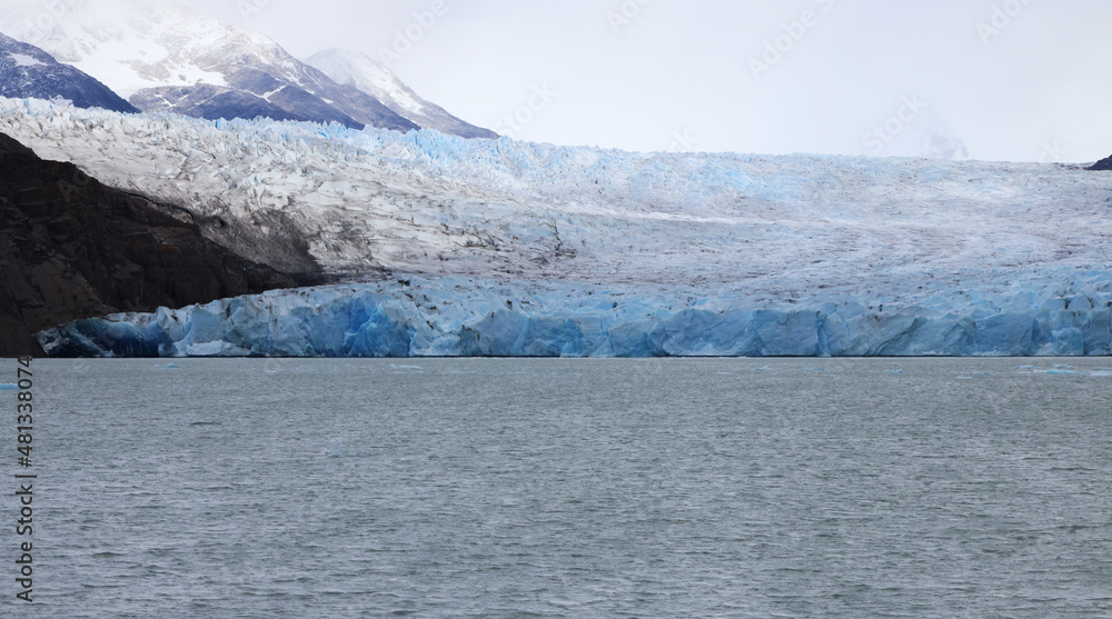 View of the east front of the Gray Glacier, Chile View of the east front of the Gray Glacier, Chile