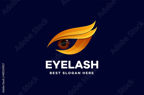 Vector Eyelash Illustration Logo