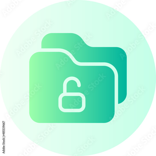 folder unlock gradient icon