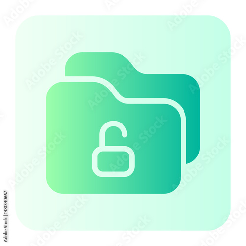 folder unlock gradient icon