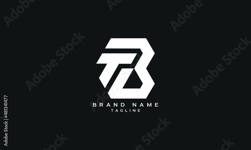 TB, BT, Abstract initial monogram letter alphabet logo design