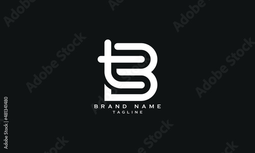TB, BT, Abstract initial monogram letter alphabet logo design