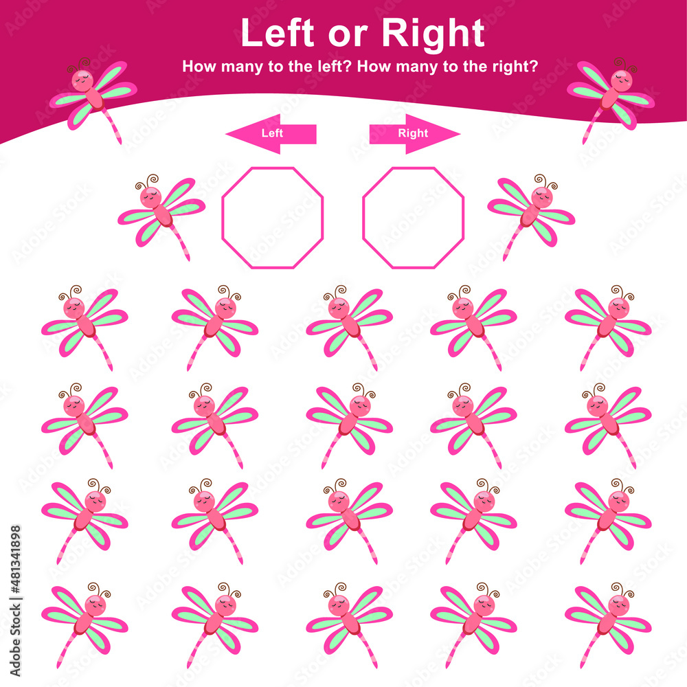 Left or Right Game for Preschool Children. Worksheet activity for ...