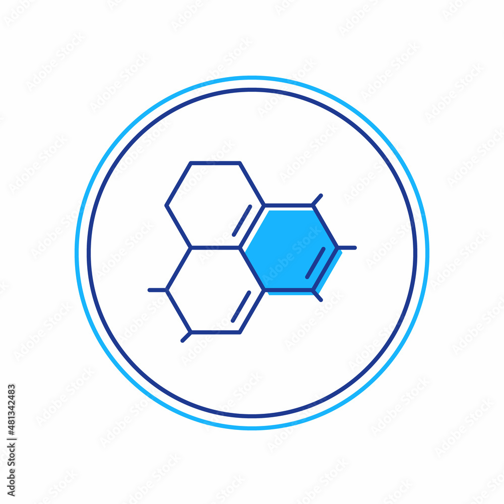 Filled outline Molecule oil icon isolated on white background. Structure of molecules in chemistry. Vector Filled outline Molecule oil icon isolated on white background. Structure of molecules in chemistry. Vector