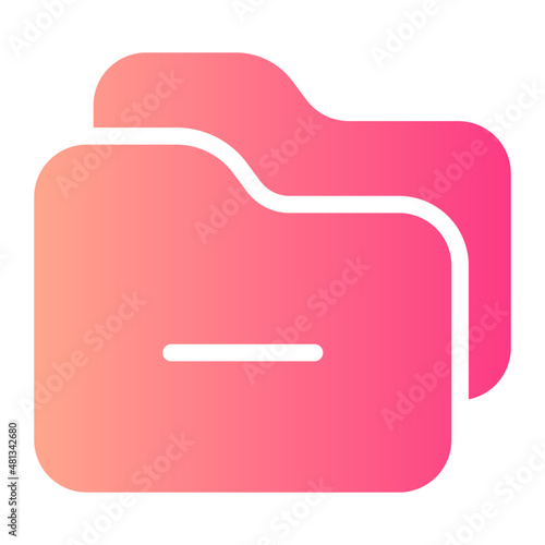 minus sign gradient icon