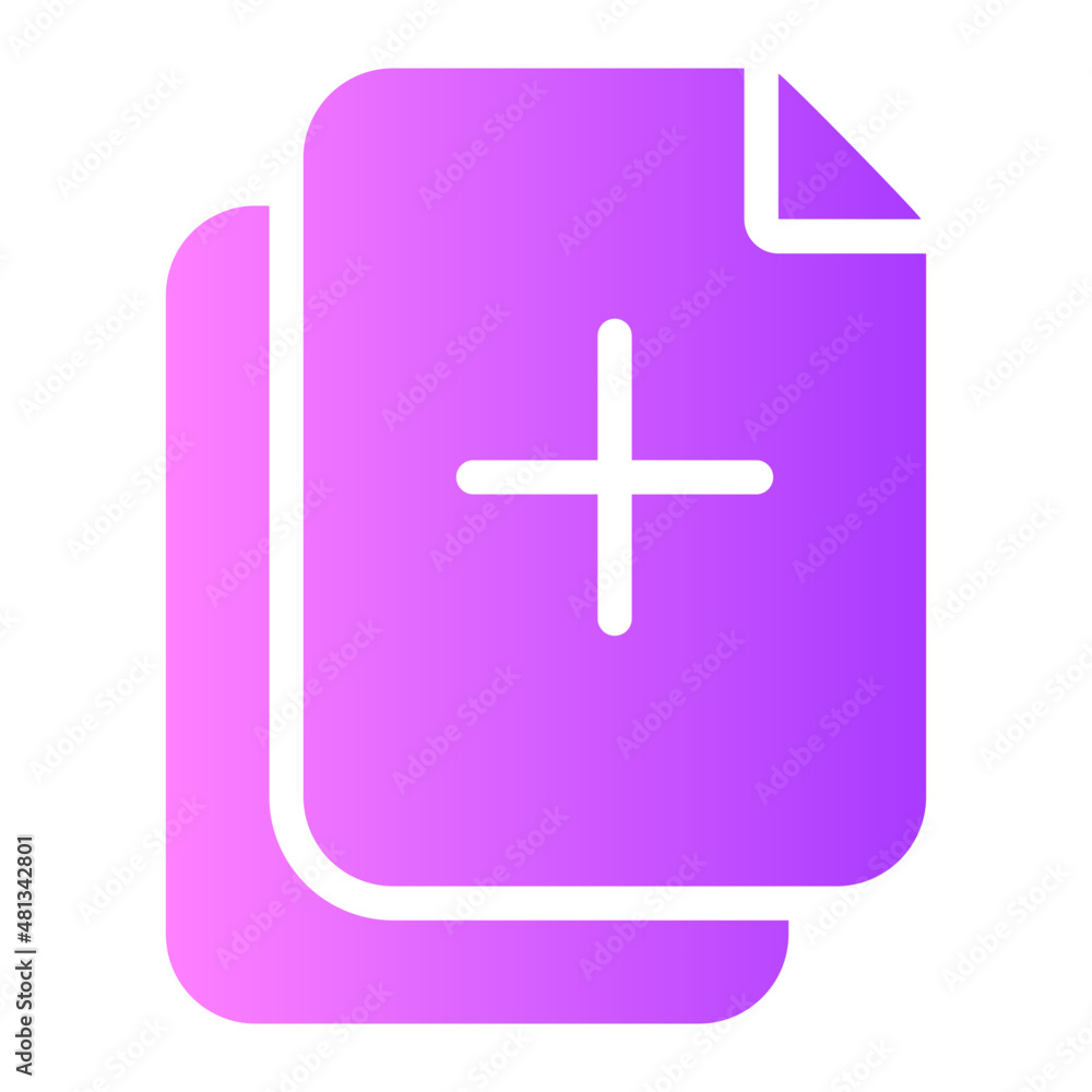 document add file gradient icon