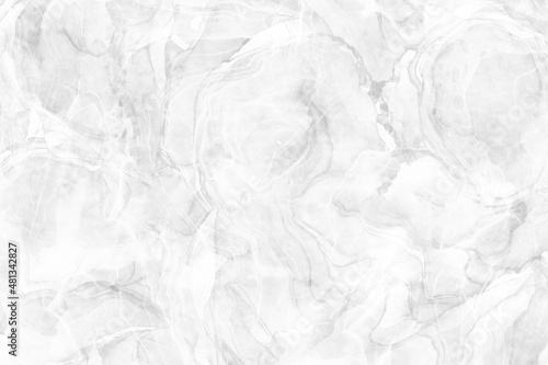大理石風背景イラスト）白背景に銀色のマーブル模様　アルコールインクアート　ナチュラル　ニュートラル