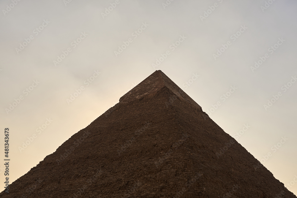 The pyramid of Khafre with cloudy sky on the background. The pyramid of Khafre with cloudy sky on the background.
