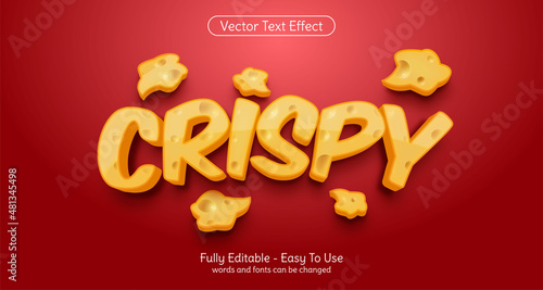 Creative 3d text Crispy editable style effect template