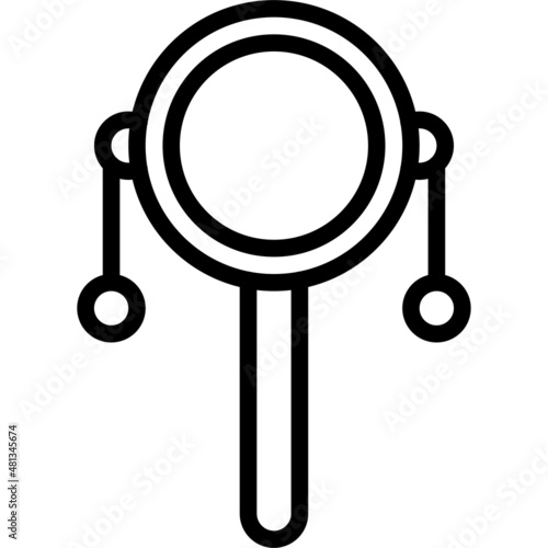 Pellet drum icon ,Chinese New Year vector illustration
