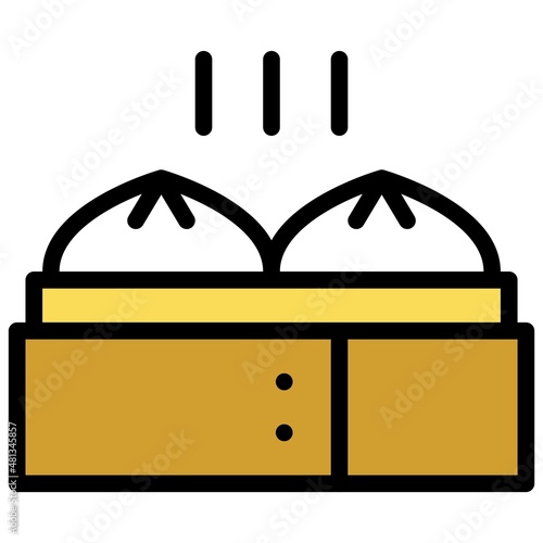 Dim sum icon ,Chinese New Year vector illustration