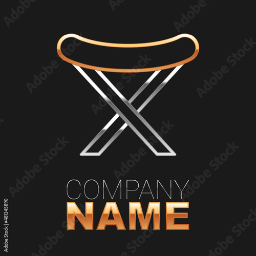 Line Fishing harpoon icon isolated on black background. Fishery manufacturers for catching fish under water. Diving underwater equipment. Colorful outline concept. Vector