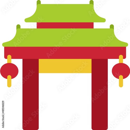 Paifang icon ,Chinese New Year vector illustration