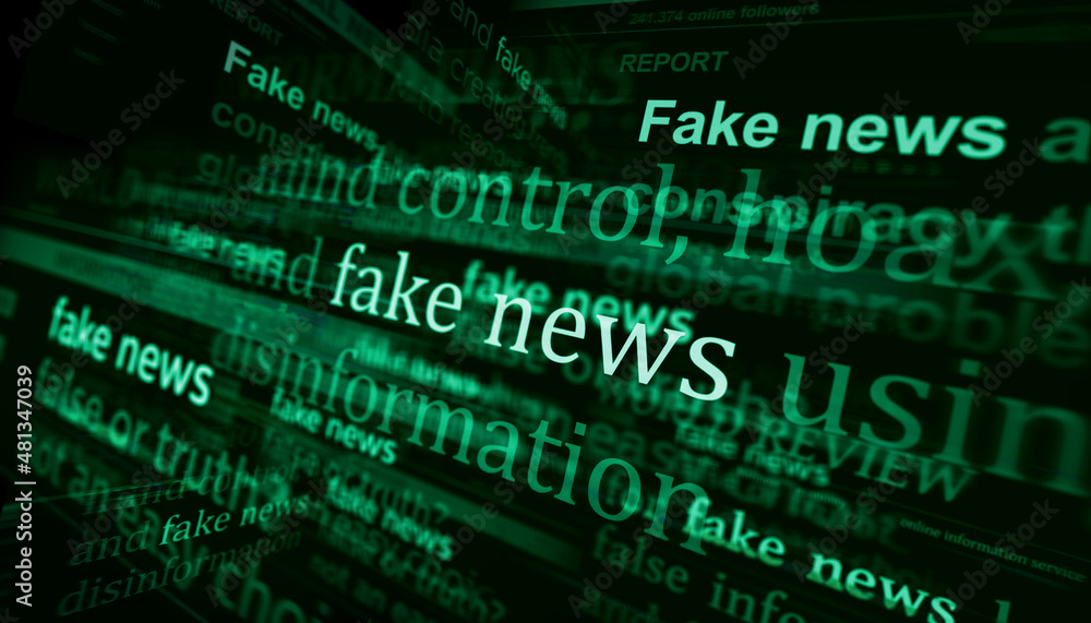 Headline titles media with fake news and hoax information 3d illustration Headline titles media with fake news and hoax information 3d illustration
