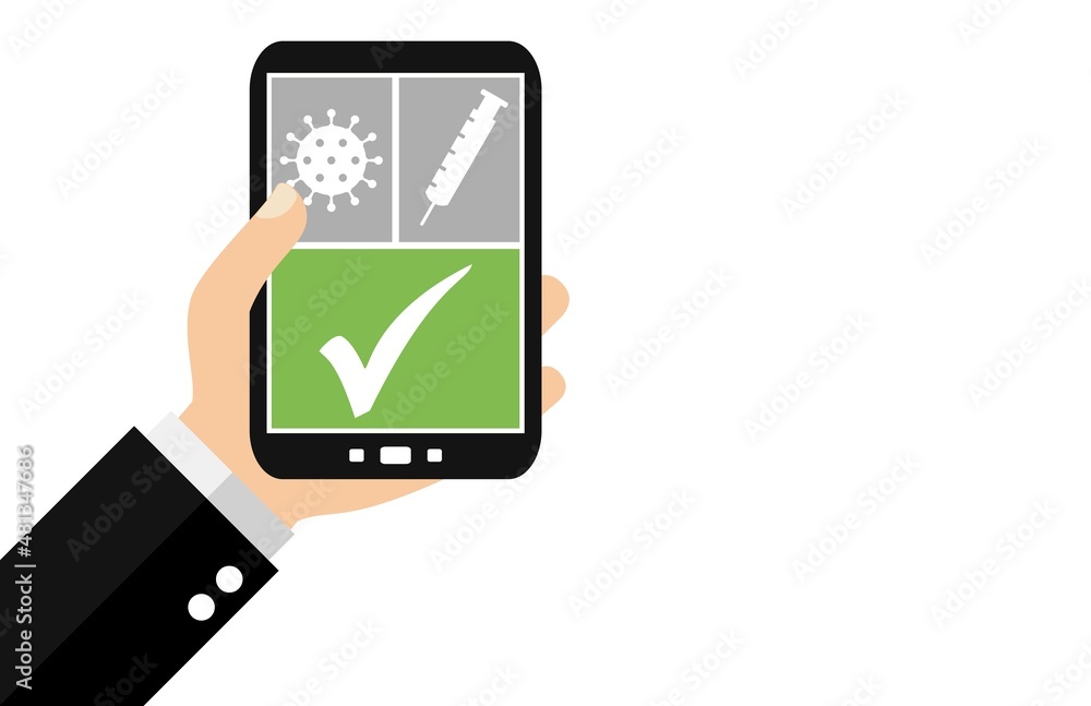 Vollständig geimpft - Impfstatus auf dem Smartphone Vollständig geimpft - Impfstatus auf dem Smartphone