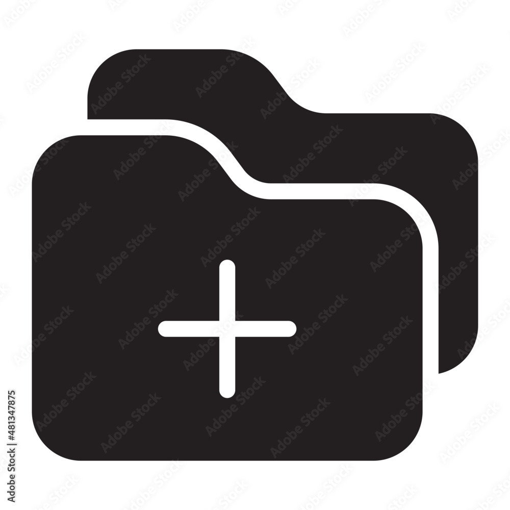 Obraz premium add file glyph icon