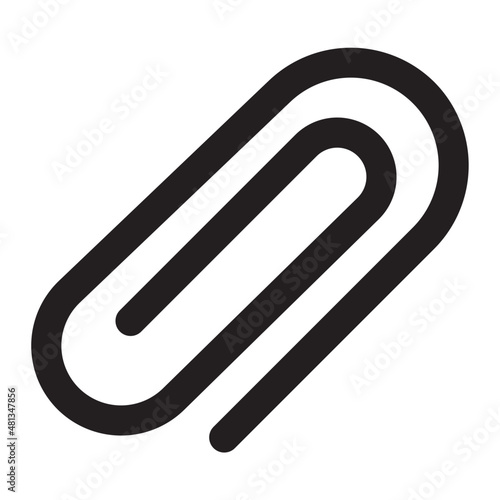 paper clip glyph icon