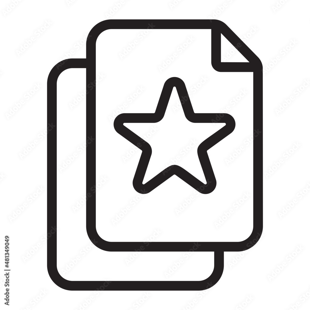 document favorite line icon document favorite line icon