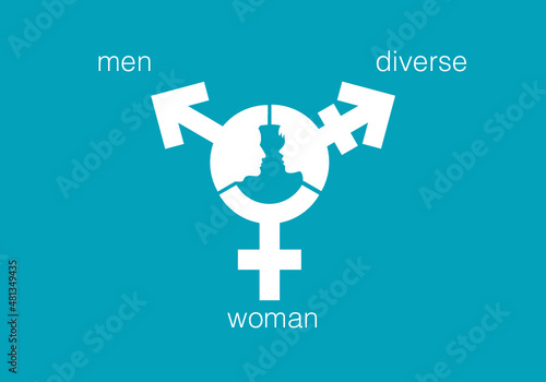 transgender symbol Gender Icon for divers men woman