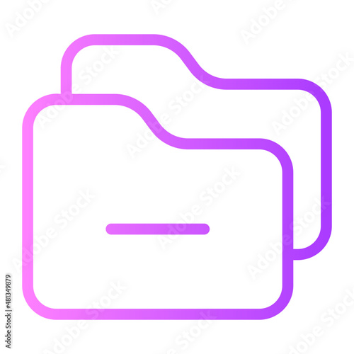 minus sign gradient icon