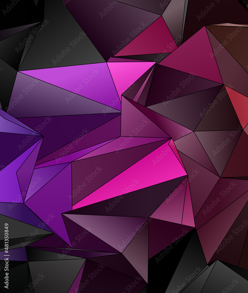 Obraz premium Abstract Low-Poly background. triangulated texture. Design 3d. Polygonal geometrical pattern. Triangular modern style