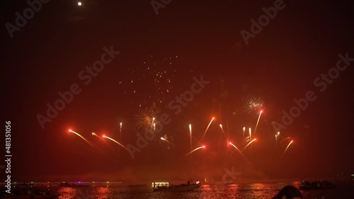 Firecrackers show at Varanasi during Dev Diwali photo