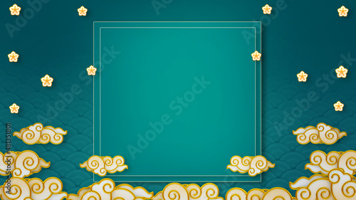 Canvas Print Happy chinese new year for Party and Celebrations With Space for Message Isolated in background