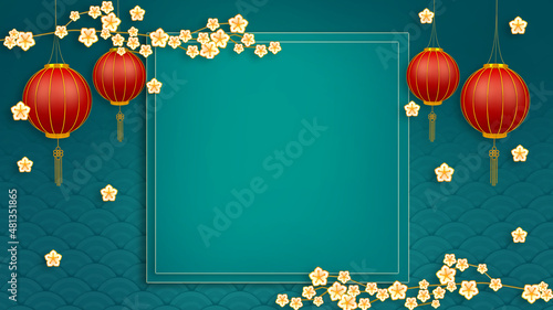 Photography Happy chinese new year for Party and Celebrations With Space for Message Isolated in Red Background
