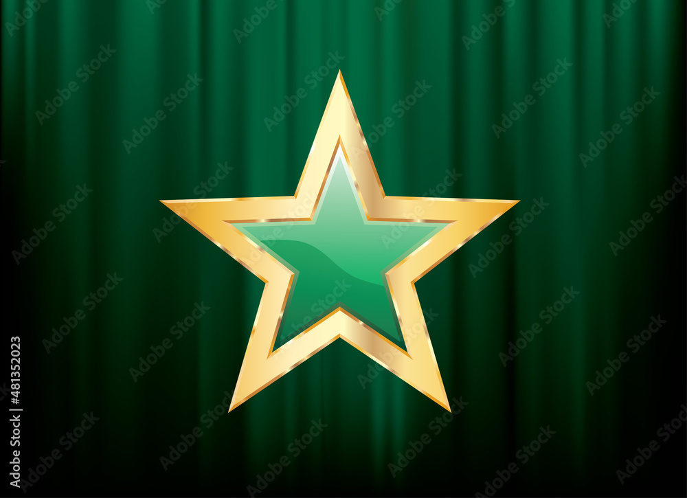 Fototapeta premium star on curtain purple