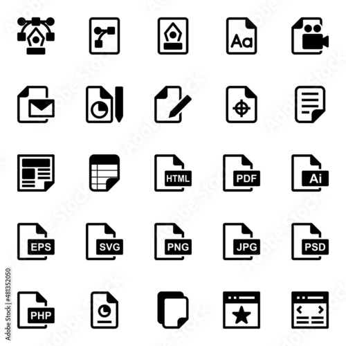 Glyph icons for web design and development.