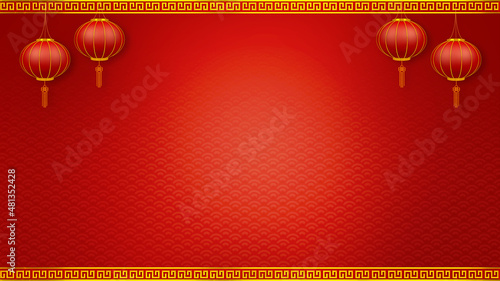 Photography Happy chinese new year for Party and Celebrations With Space for Message Isolated in Red Background