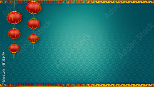Photography Happy chinese new year for Party and Celebrations With Space for Message Isolated in Red Background