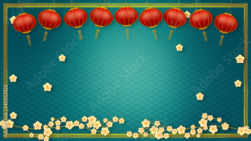 Photography Happy chinese new year for Party and Celebrations With Space for Message Isolated in Red Background