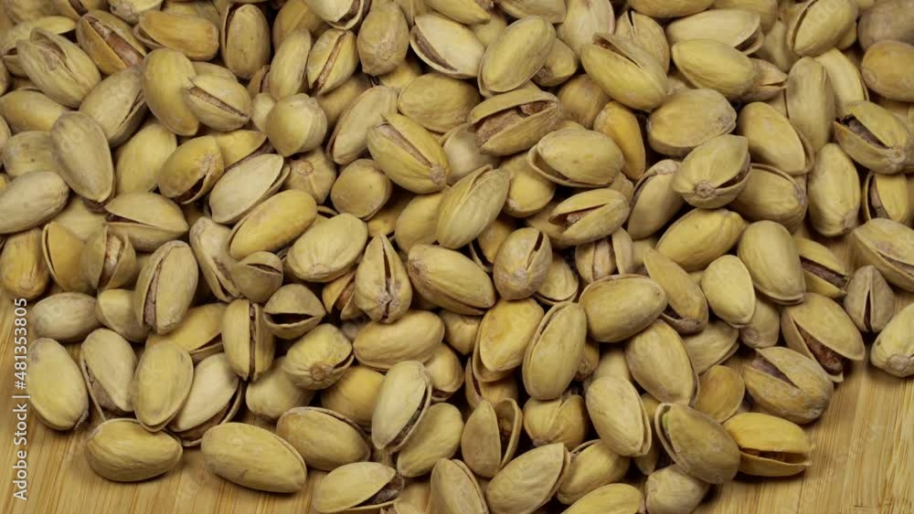 Pistachio nuts rotation background. Close up Pistachio nuts rotation background. Close up