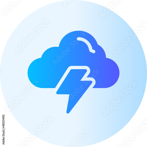 Cloud thunder gradient icon