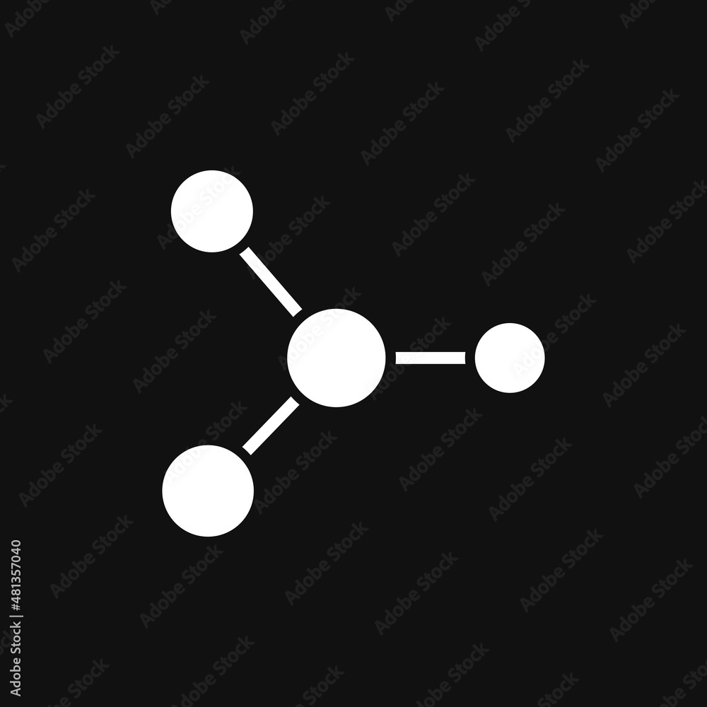 Molecule icon on grey background Molecule icon on grey background