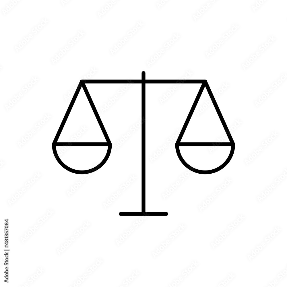 Justice scales line icon Justice scales line icon