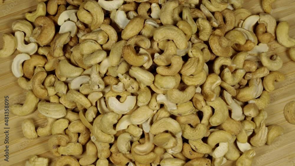 Cashew nuts rotation background Cashew nuts rotation background