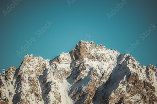Canvas Print snow covered mountains