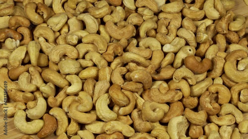 Cashew nuts rotation background Cashew nuts rotation background
