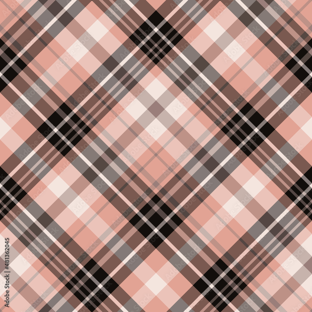 Seamless pattern in cozy black and pink colors for plaid, fabric, textile, clothes, tablecloth and other things. Vector image. 2 Seamless pattern in cozy black and pink colors for plaid, fabric, textile, clothes, tablecloth and other things. Vector image. 2