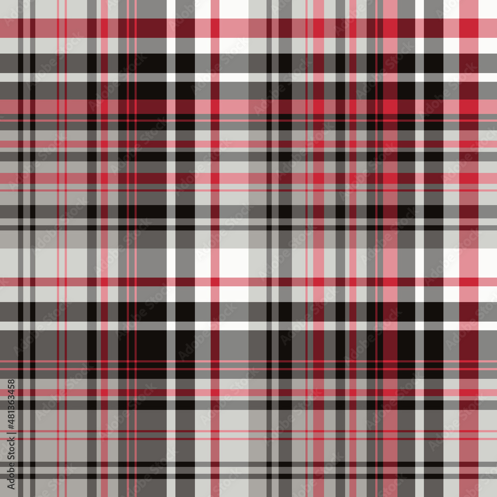 Seamless pattern in black, gray and red colors for plaid, fabric, textile, clothes, tablecloth and other things. Vector image. Seamless pattern in black, gray and red colors for plaid, fabric, textile, clothes, tablecloth and other things. Vector image.