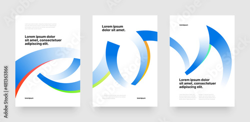 Three poster mockup design for sport event, invitation, award or championship. Sports background for winter event  in Beijing 2022.